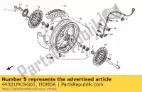 44301MCSG01, Honda, Asse, fr. ruota honda st 1300 2002 2003 2004 2006 2007 2008 2009 2010, Nuovo