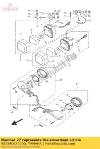 yamaha 9015406X0200 schroef, bindend - Onderkant