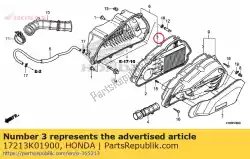 Ici, vous pouvez commander le joint, filtre à air auprès de Honda , avec le numéro de pièce 17213K01900: