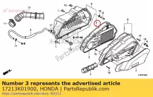 honda 17213K01900 joint, filtre à air - La partie au fond