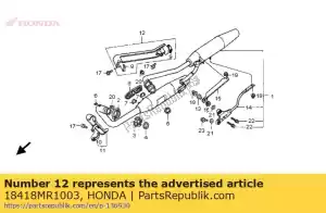 Honda 18418MR1003 capa, rr. ex. tubo - Lado inferior