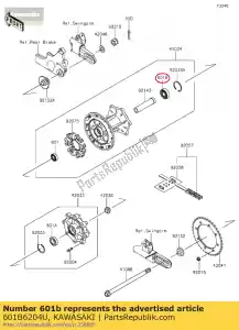 kawasaki 601B6204U rolamento-esfera kl650-a1 - Lado inferior