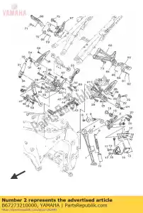 yamaha B67273210000 wspornik, podpórka boczna - Dół