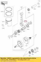 130321246, Kawasaki, stangverbinding kx60-b15 kawasaki  kx 60 65 1999 2000 2001 2002 2003 2005 2006 2007 2008 2009 2010 2011 2012 2013 2014 2015 2016 2017 2018 2019 2020, Nieuw