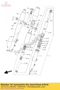 yamaha 1D7231110000 bolt, cap - Bottom side