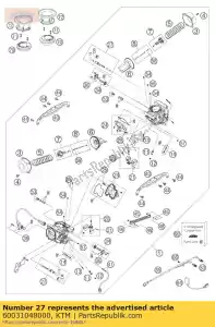 ktm 60031048000 étrangler cpl. - La partie au fond