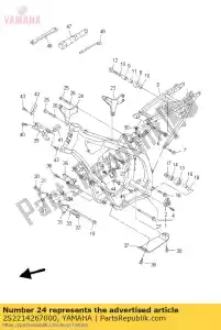 yamaha 2S2214267000 bracket, rear upper 2 - Bottom side