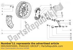 Aprilia 00026005000, Mutter 5m80, OEM: Aprilia 00026005000