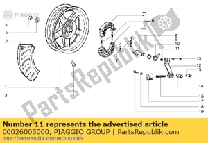 aprilia 00026005000 nut 5m80 - Lado inferior