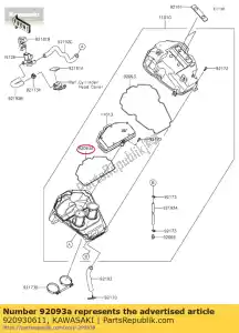 Kawasaki 920930611 selo, elemento - Lado inferior