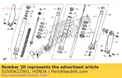 Aquí puede pedir tenedor, l delantero de Honda , con el número de pieza 51500KZZ901: