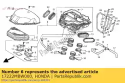 Aqui você pode pedir o lacre a, caixa do filtro de ar em Honda , com o número da peça 17222MBW000: