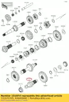 131070785, Kawasaki, 01 eixo, 4º, 13t kawasaki kaf1000 mule prodx eps diesel prodxt kaf820 profx 3 seater profxt le pro fxt 1000 820 , Novo