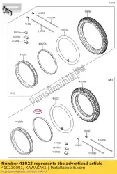 Aquí puede pedir 01 banda-llanta, 17xwm / mt2. 15-2. De Kawasaki , con el número de pieza 410230001: