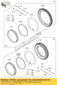 kawasaki 410230001 01 bande-jante,17xwm/mt2.15-2. - La partie au fond