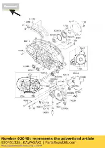 kawasaki 920451328 kogellagers, 5207c2 kvf400-a1 - Onderkant