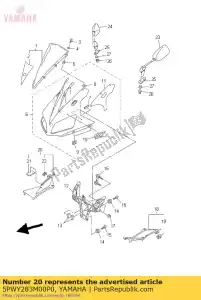 yamaha 5PWY283M00P0 panel, consola 2 - Lado inferior