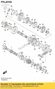 Suzuki 2425101H00 marcha, 5ª marcha - Lado inferior