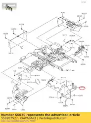 Aqui você pode pedir o 01 guarda, ventilador de refrigeração em Kawasaki , com o número da peça 550207527: