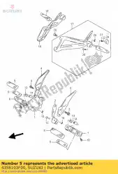 bewaker, fr ftr., l van Suzuki, met onderdeel nummer 4358103F00, bestel je hier online: