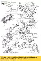 260110072, Kawasaki, fil de fer, lampe de signalisation re zx636 kawasaki zx 600 2005, Nouveau