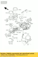 140911326, Kawasaki, cubierta, velocímetro y tachomet zr1200-a kawasaki zrx 1200 2001 2002 2003, Nuevo