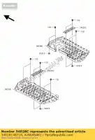 34028148710, Kawasaki, passo, pegada, preto kawasaki kvf360 4x4 kvf650 360 650 , Novo