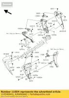 110540942, Kawasaki, staffa, protezione, sinistra zr750l7f kawasaki z 750 2007 2008 2009 2010 2011 2012, Nuovo