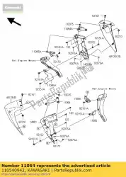 Aquí puede pedir soporte, cubierta, lh zr750l7f de Kawasaki , con el número de pieza 110540942: