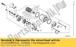 Tutaj możesz zamówić ? Ruba, ustawienie od Honda , z numerem części 31205MEW921: