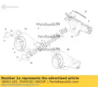 1B001185, Piaggio Group, capa do guiador frontal     , Novo