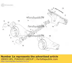 Piaggio Group 1B001185 coperchio manubrio anteriore - Il fondo