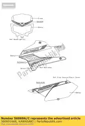 Qui puoi ordinare modello, mantello, lwr, rh da Kawasaki , con numero parte 560691668: