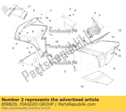 Aprilia 858829, Lh wewn?trzna owiewka, OEM: Aprilia 858829