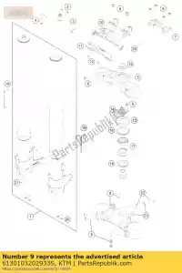 ktm 6130103202933S bottom triple clamp cpl. - Bottom side