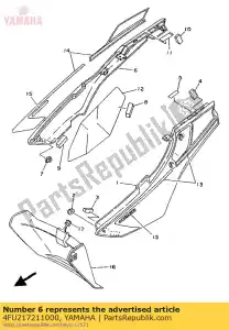 Yamaha 4FU217211000 cubierta, lado 2 - Lado inferior