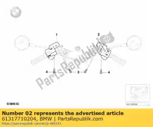 bmw 61317710204 combination switch right - Bottom side