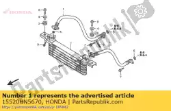 Ici, vous pouvez commander le composition de tuyau, huile auprès de Honda , avec le numéro de pièce 15520HN5670: