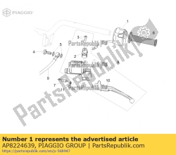 Aprilia AP8224639, Lh selector de luces, OEM: Aprilia AP8224639