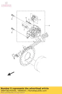 yamaha 5NRF58240000 tornillo, raza - Lado inferior