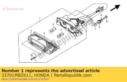 Ici, vous pouvez commander le pas de description disponible auprès de Honda , avec le numéro de pièce 33701MBZ611: