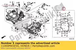 Here you can order the crank case set from Honda, with part number 11000MKSE50: