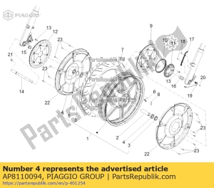 aprilia AP8110094 bearing 25x47x12 - Bottom side