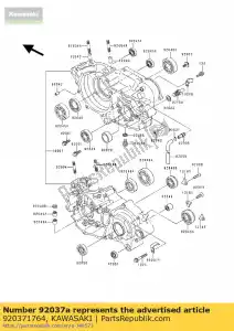 kawasaki 920371764 braçadeira kx125-k1 - Lado inferior