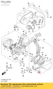 Suzuki 1389140H01 tube,inlet - Bottom side