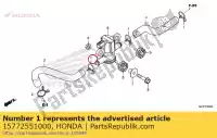 15772551000, Honda, clip, tubo di sfiato honda  (j) type 2 japan hc06-100 (n) 1993 (p) spain cb cbr nx r (g) japan mc16-100 r (v) portugal rr (p) sa st xl xr xrv 50 75 80 125 150 250 300 450 500 600 650 1000 1100 1985 1986 1987 1988 1990 1991 1992 1993 1994 1995 1996 1997 1998 1999 2000 2001 200, Nuovo