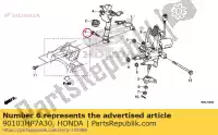 90103HP7A30, Honda, perno, brida, 10x39 honda  trx 420 500 520 2013 2017 2018 2019 2020, Nuevo