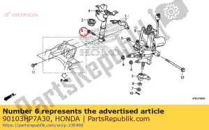 honda 90103HP7A30 parafuso, flange, 10x39 - Lado inferior