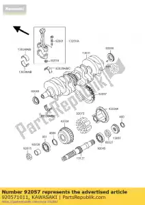 kawasaki 920571011 corrente, unidade primária zx550-a1 - Lado inferior