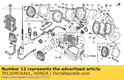 speaker unit, fr. Van Honda, met onderdeel nummer 39130MCAA61, bestel je hier online: